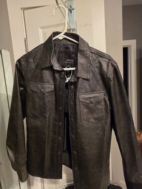 Mens M Lambskin Trucker JACKET